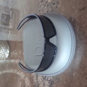 Christian Dior blk wrap j'adore Bandage sunglasses w/ zip case